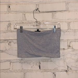 Topshop Grey Cotton Tube Top